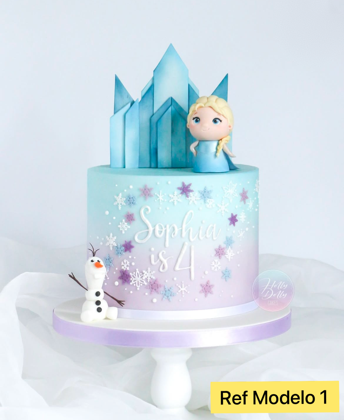 (Tarta de cumpleaños Frozen
