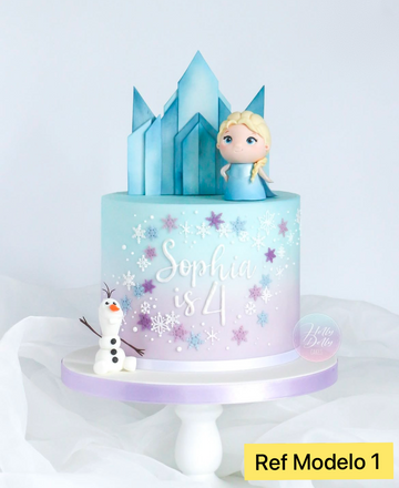 (Tarta de cumpleaños Frozen