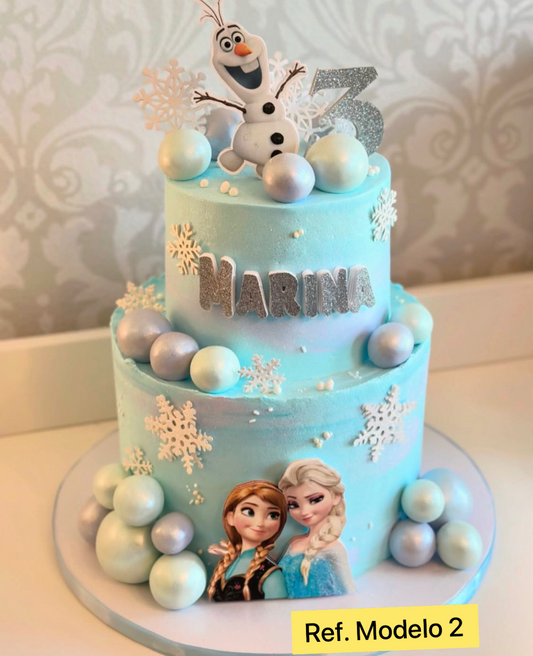 (Tarta de cumpleaños Frozen