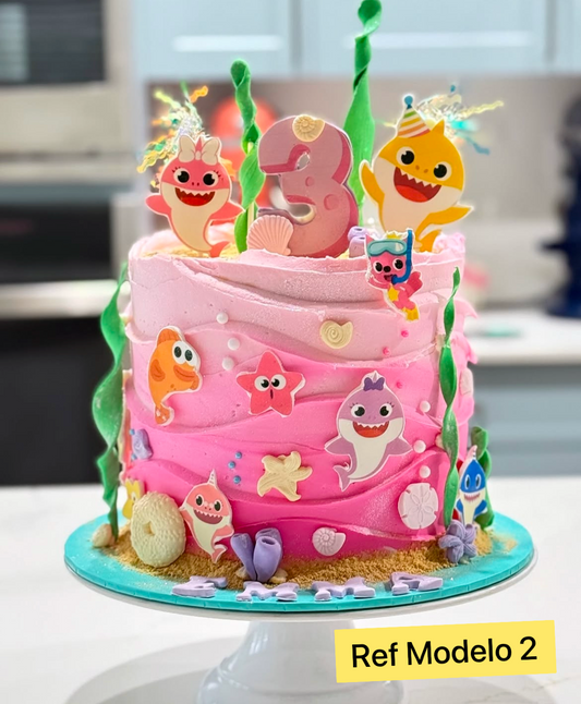 Tarta de cumpleaños Baby Shark